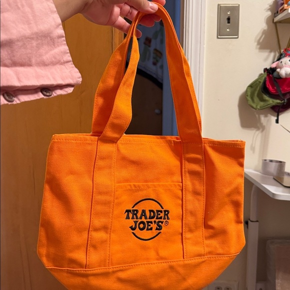 Trader Joe's Orange Canvas Tote Bag - Picture 2 of 2